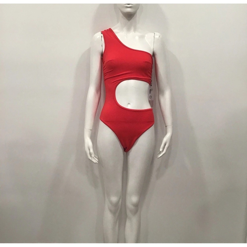ElleJay Kristen One Piece Swim Bathing Suit Red Cherry SZ Medium NWT